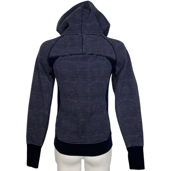 Lululemon Scuba Hoodie Sweatshirt 4 Double Dot Naval Blue Lullaby Thumb Holes - Picture 2 of 12